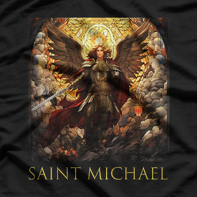 Saint Michael the Archangel Protector Spiritual Religious Graphic T-Shirt