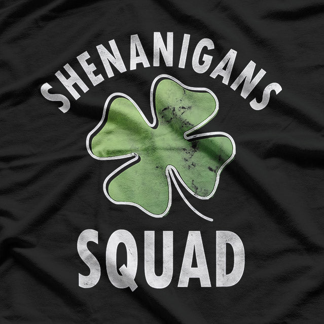 Shenanigans Squad Irish Shamrock Retro Funny St Patrick's T-Shirt