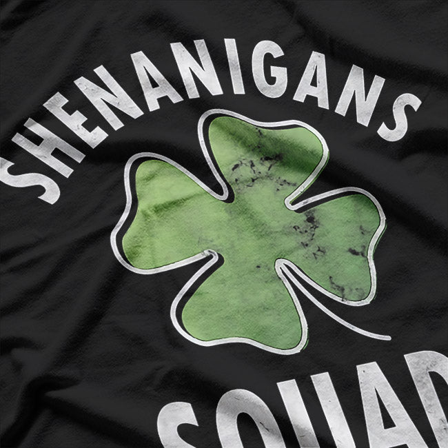 Shenanigans Squad Irish Shamrock Retro Funny St Patrick's T-Shirt
