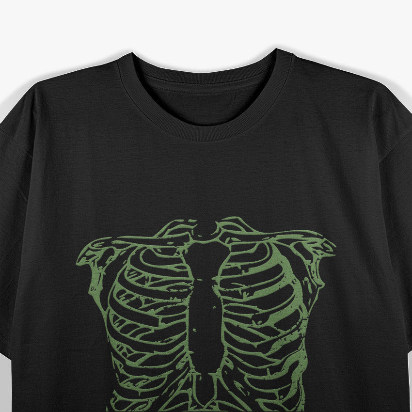Funny Skeleton Rock Band Parody Retro Music Graphic T-Shirt