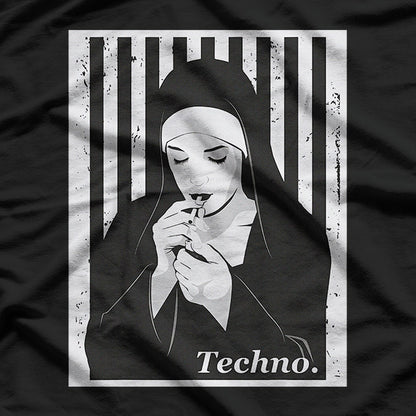 Techno Nun – Hardstyle Rave Party Vibes T-Shirt