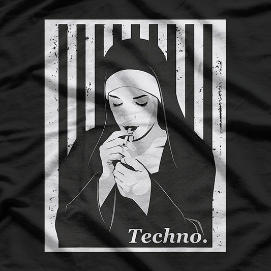 Techno Nun – Hardstyle Rave Party Vibes T-Shirt