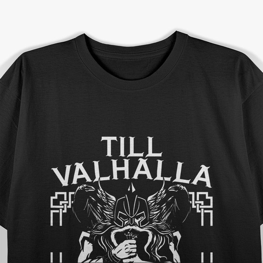 Till Valhalla Never Kneel Germanic Viking T-Shirt