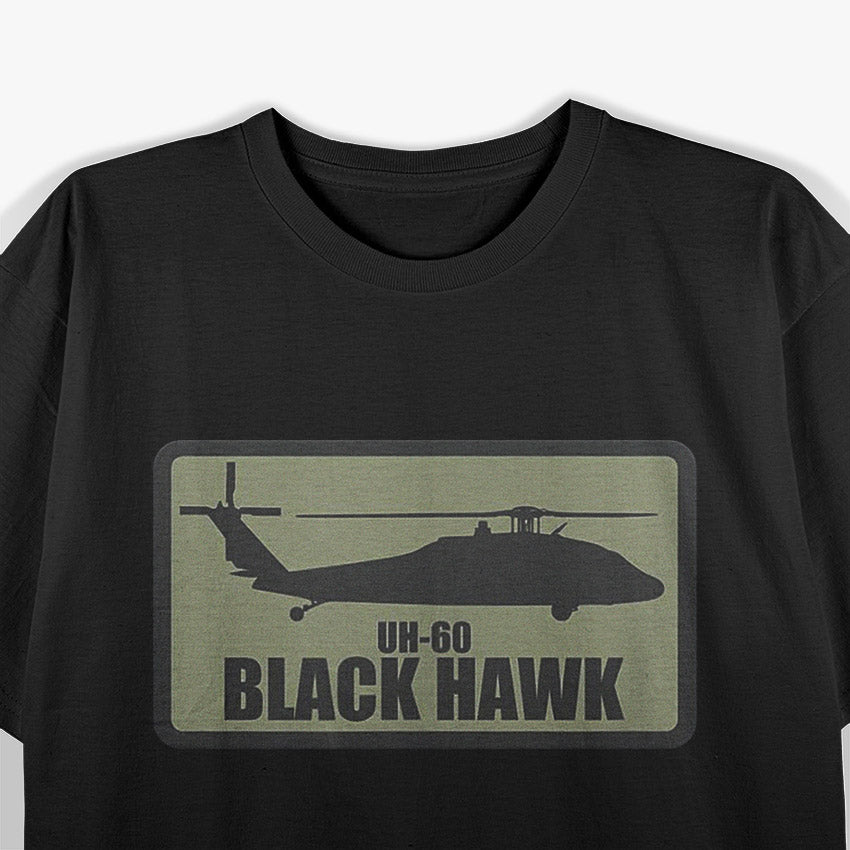 UH-60 Black Hawk Patch Retro Helicopter Military Gift T-Shirt