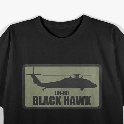 UH-60 Black Hawk Patch Retro Helicopter Military Gift T-Shirt