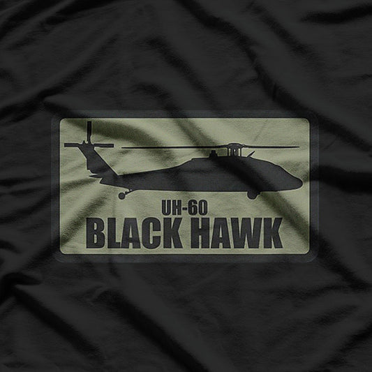 UH-60 Black Hawk Patch Retro Helicopter Military Gift T-Shirt