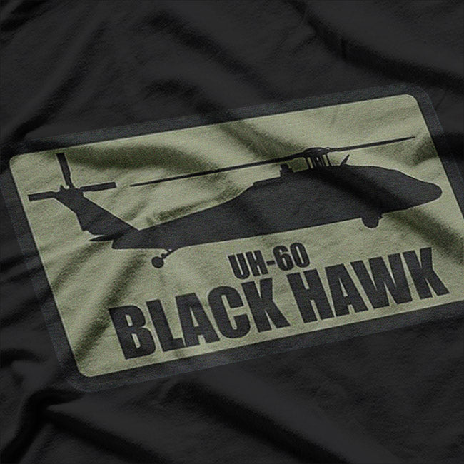 UH-60 Black Hawk Patch Retro Helicopter Military Gift T-Shirt