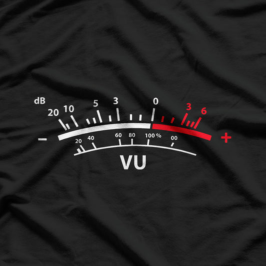 VU Meter dB DJ Audio Level Music Producer Graphic T-Shirt