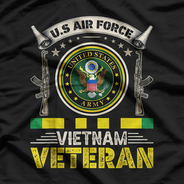 Vintage US Air Force – Vietnam Veteran USA Flag Military T-Shirt