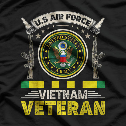 Vintage US Air Force – Vietnam Veteran USA Flag Military T-Shirt