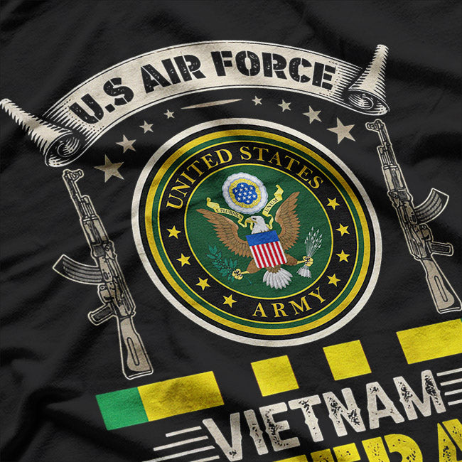 Vintage US Air Force – Vietnam Veteran USA Flag Military T-Shirt