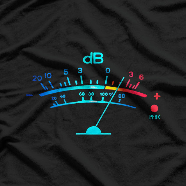 Volume VU Meter Vintage Audio Engineer Recording T-Shirt