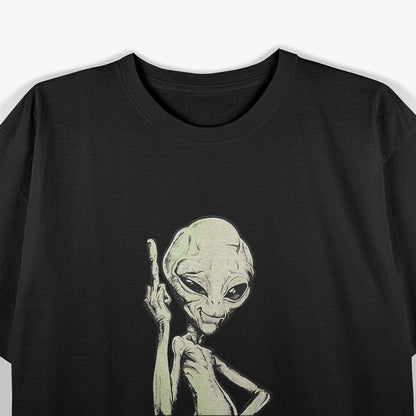 Alien Middle Finger - Intergalactic Rebellion with a Bold Message T-Shirt