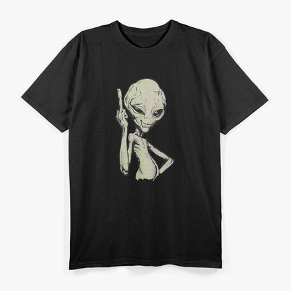 Alien Middle Finger - Intergalactic Rebellion with a Bold Message T-Shirt