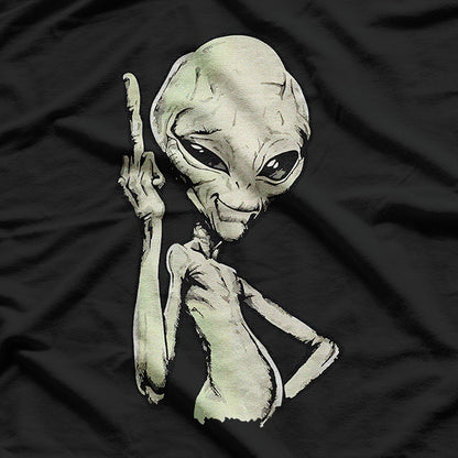 Alien Middle Finger - Intergalactic Rebellion with a Bold Message T-Shirt