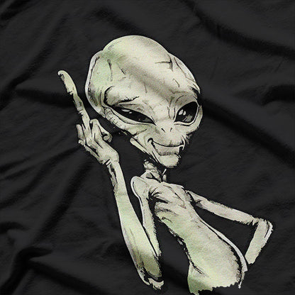 Alien Middle Finger - Intergalactic Rebellion with a Bold Message T-Shirt