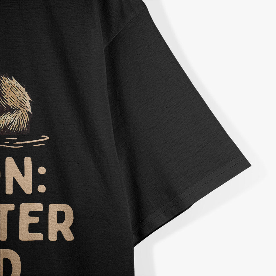 Caution: Adorable Otter Ahead Fun Animal Lover Humor T-Shirt