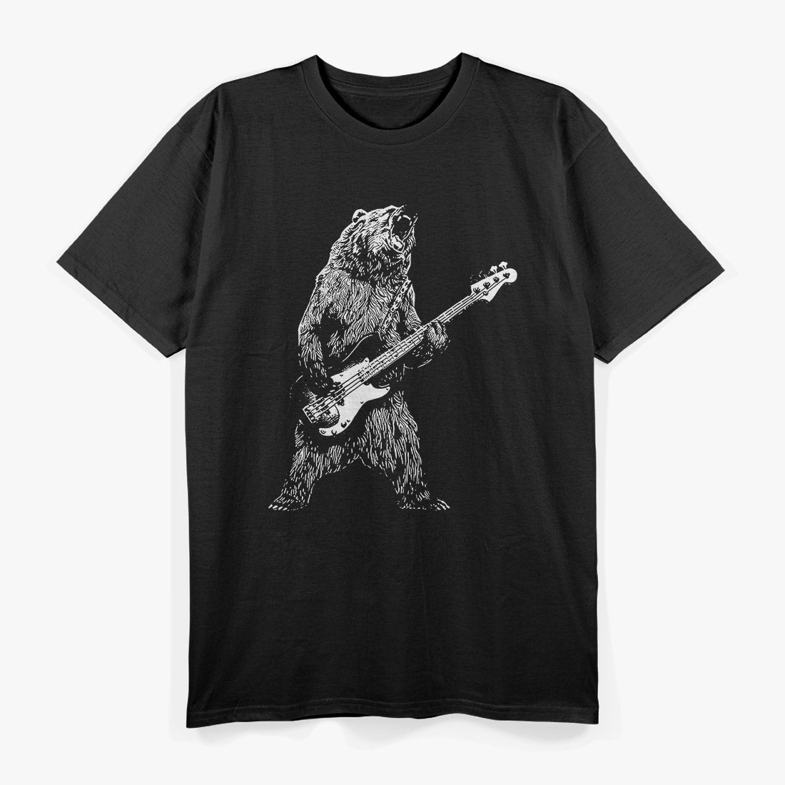 Bear Rocking The Bass Guitar For Music Lovers T-Shirt