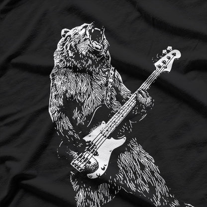 Bear Rocking The Bass Guitar For Music Lovers T-Shirt