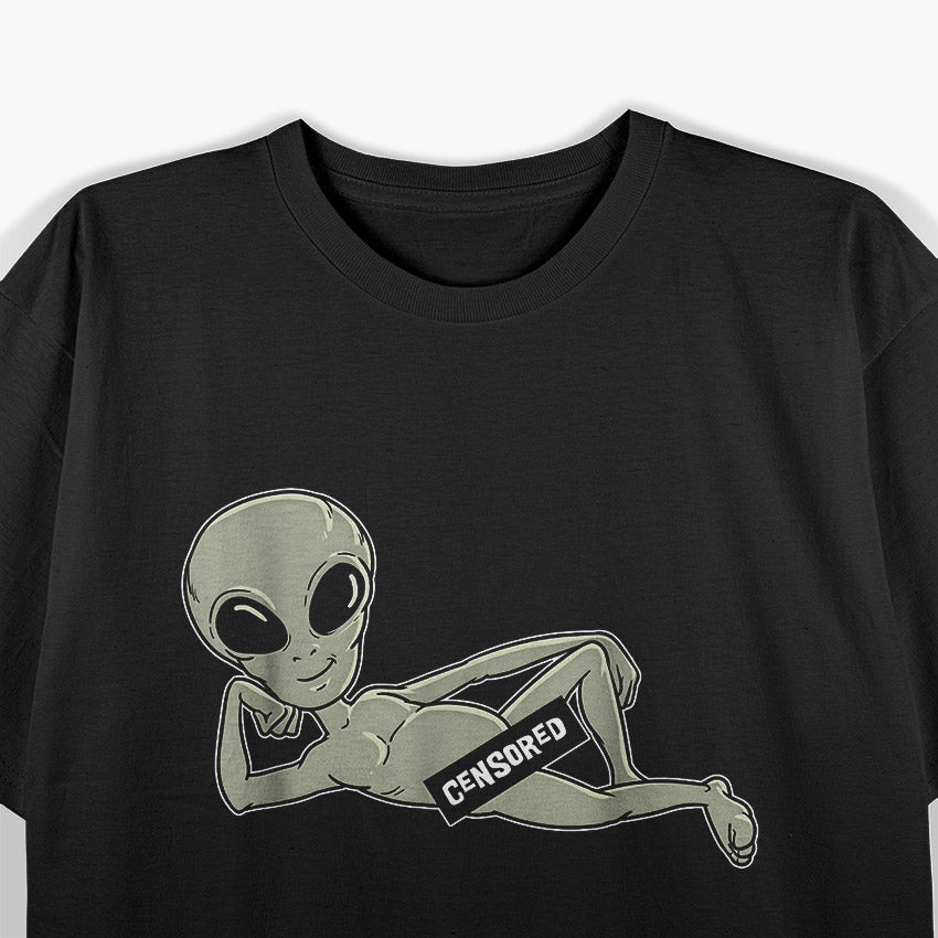 Funny Alien Censored Space Flasher Humor Lover T-Shirt