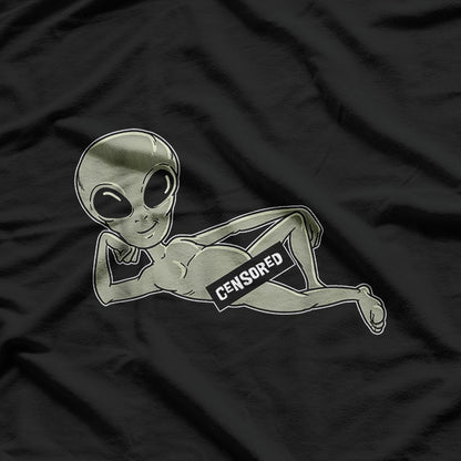 Funny Alien Censored Space Flasher Humor Lover T-Shirt