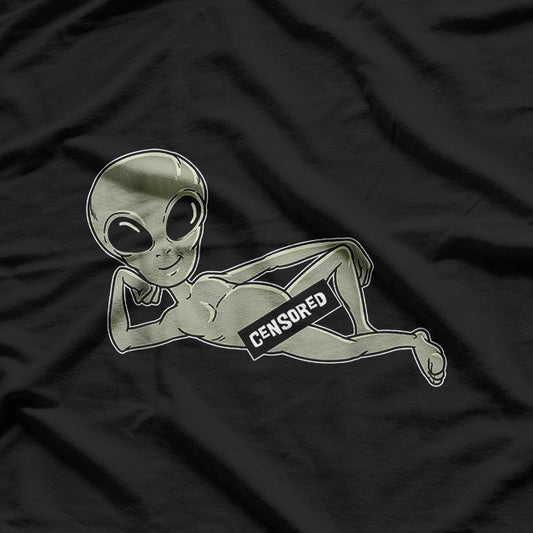 Funny Alien Censored Space Flasher Humor Lover T-Shirt