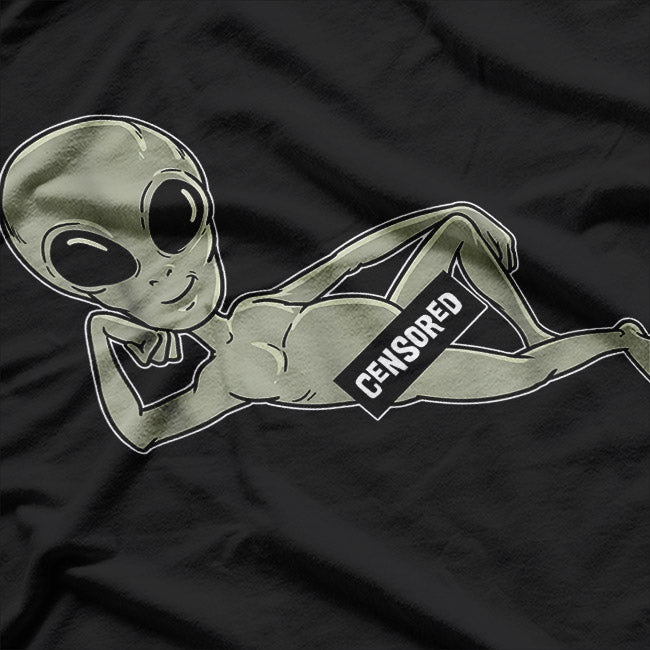 Funny Alien Censored Space Flasher Humor Lover T-Shirt