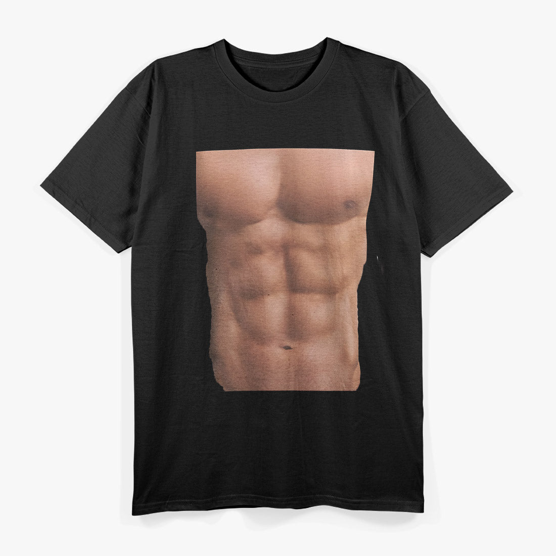 Six Pack Abs Funny Men’s Chest Illusion Design T-Shirt