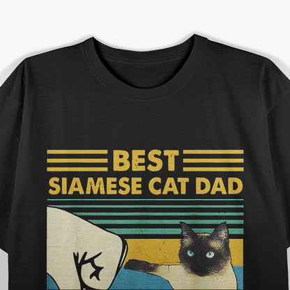 Retro Siamese Cat Design For Vintage Pet Lovers T-Shirt