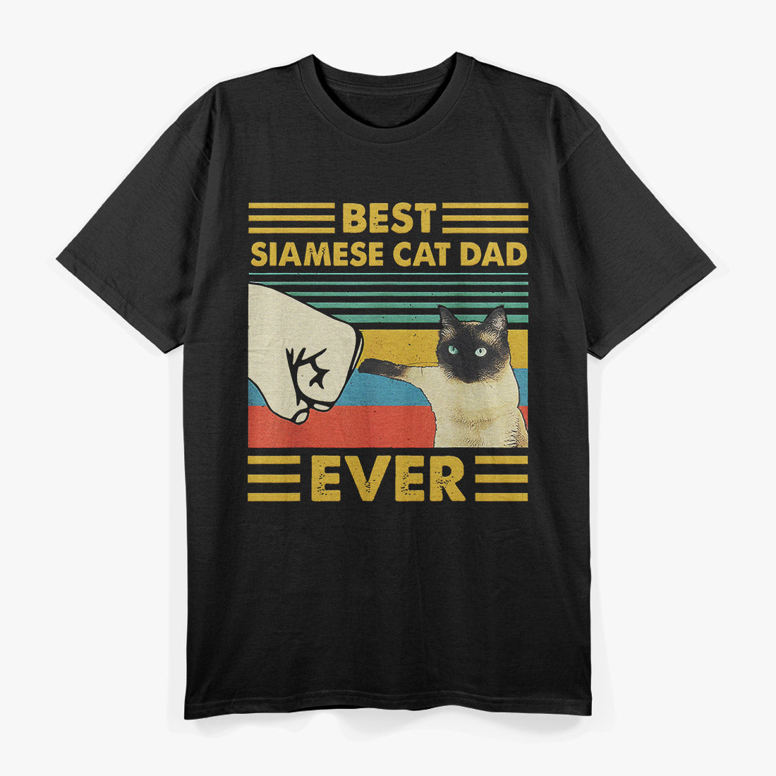 Retro Siamese Cat Design For Vintage Pet Lovers T-Shirt