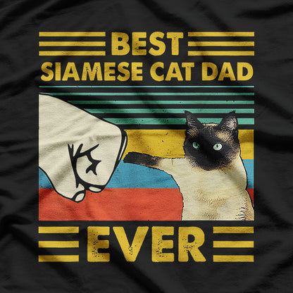 Retro Siamese Cat Design For Vintage Pet Lovers T-Shirt