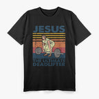 Jesus The Ultimate Deadlifter Vintage Gym Christian T-Shirt