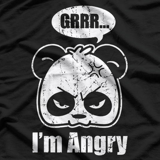 Grumpy Panda Growling Fun Humor For Animal Lovers T-Shirt