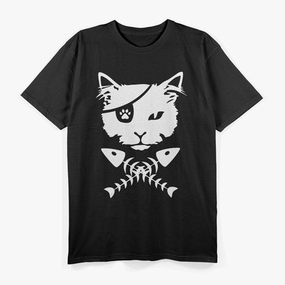 Cute Pirate Cat Fun Adventure-Themed Pet Lover Design T-Shirt