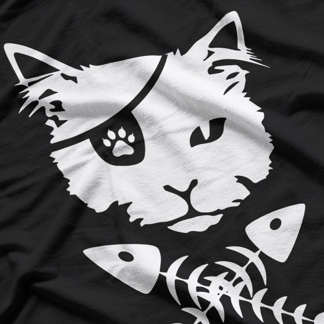 Cute Pirate Cat Fun Adventure-Themed Pet Lover Design T-Shirt