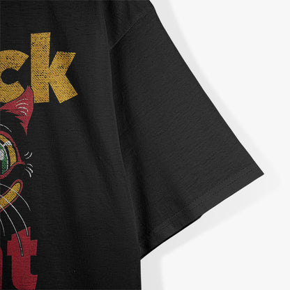 Vintage Retro Black Cat Retro Fireworks T-Shirt