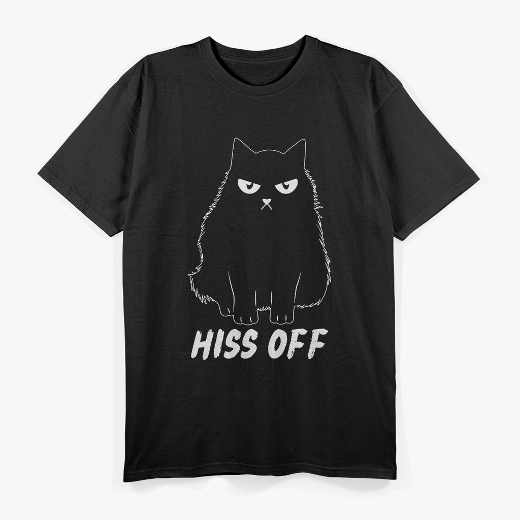Hiss Off Cat Doodle with a Playful Attitude T-Shirt
