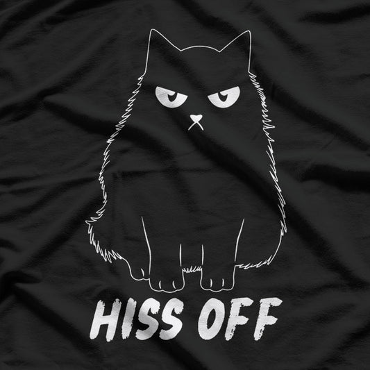 Hiss Off Cat Doodle with a Playful Attitude T-Shirt