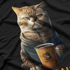 Not A Morning Person Cat Coffee Lover Funny Humor T-Shirt