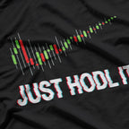 Just HODL It Candlestick, Moon Chart & Crypto Currency Vibes T-Shirt