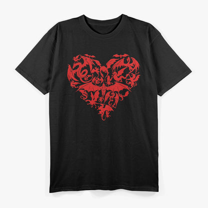 Funny Dragon Heart Valentine’s Day Animal Lover Dragon T-Shirt