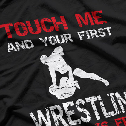 Wrestling First Lesson Free Funny Design T-Shirt