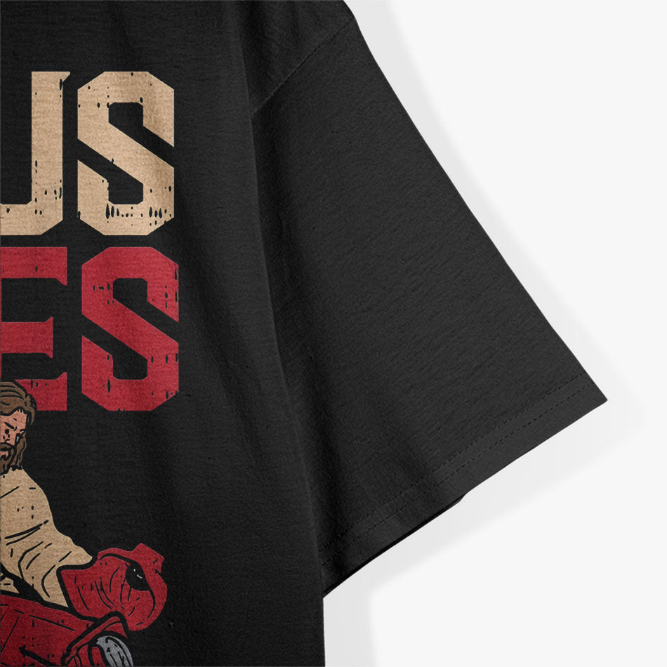 Jesus Saves Ice Hockey Goalie Christian T-Shirt