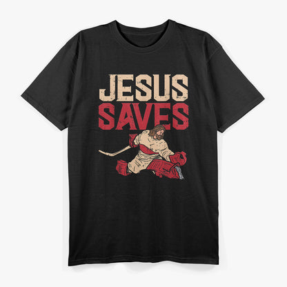 Jesus Saves Ice Hockey Goalie Christian T-Shirt