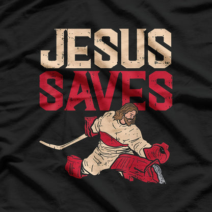 Jesus Saves Ice Hockey Goalie Christian T-Shirt