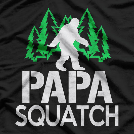 Papa Squatch Bigfoot Lover Gifts For Fun Dads T-Shirt