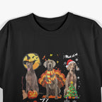 Weimaraner Happy Hallothanksmas Fun Holiday Pet Lover T-Shirt
