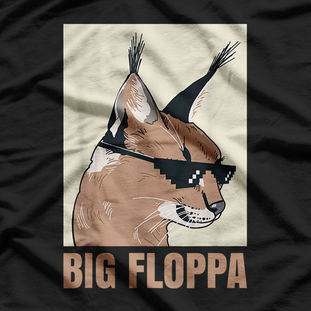 Big Floppa Meme Cat Funny Caracal Lover Humor T-Shirt