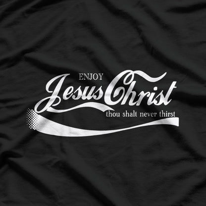 Enjoy Jesus Christ - Coca-Cola Logo Parody T-Shirt