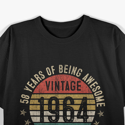 59 Years Of Being Awesome Vintage 1964 59th Birthday T-Shirt